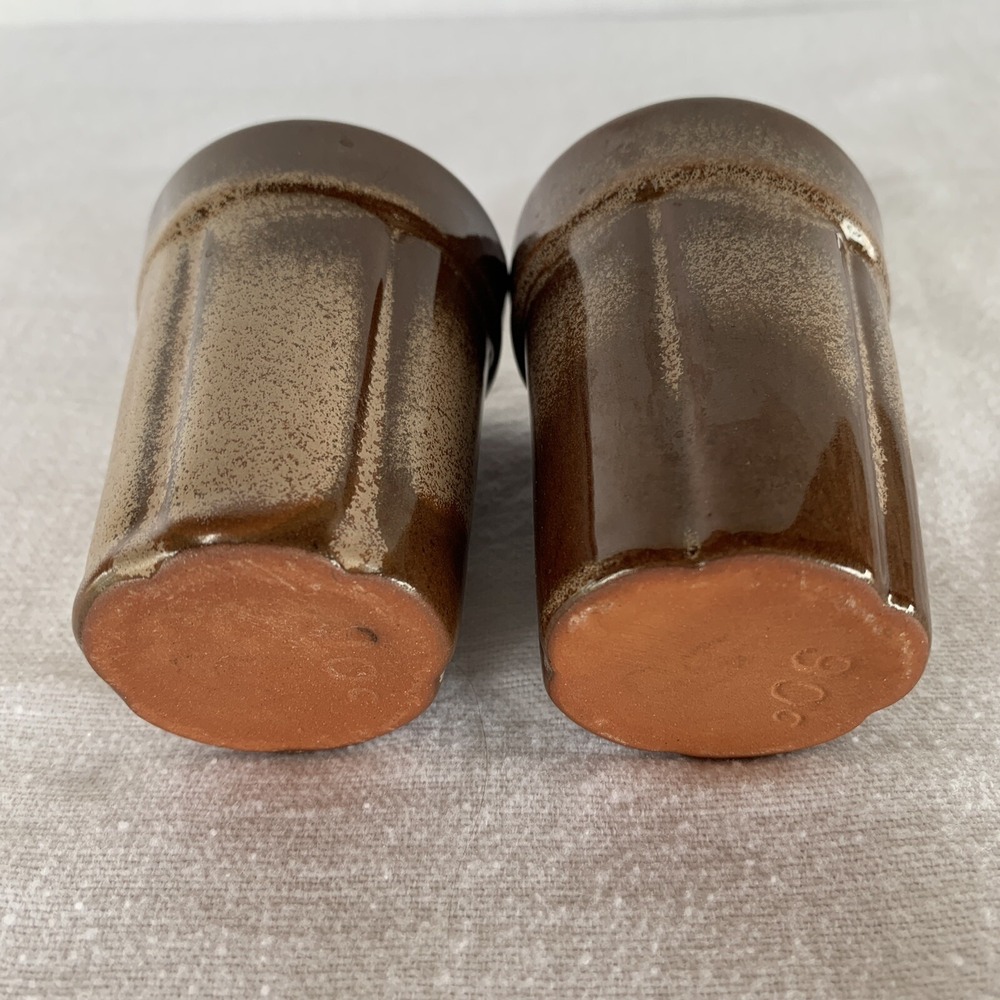 FRANKOMA Juice Glasses Tumbler Plainsman Model 90C 3" Pottery SET OF 2 Brown - Picture 6 of 8